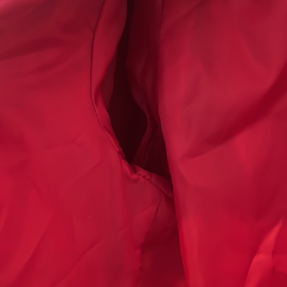 J. Marco Suede Leather Square Twist Clasp Red Jacket - Picture 5 of 9